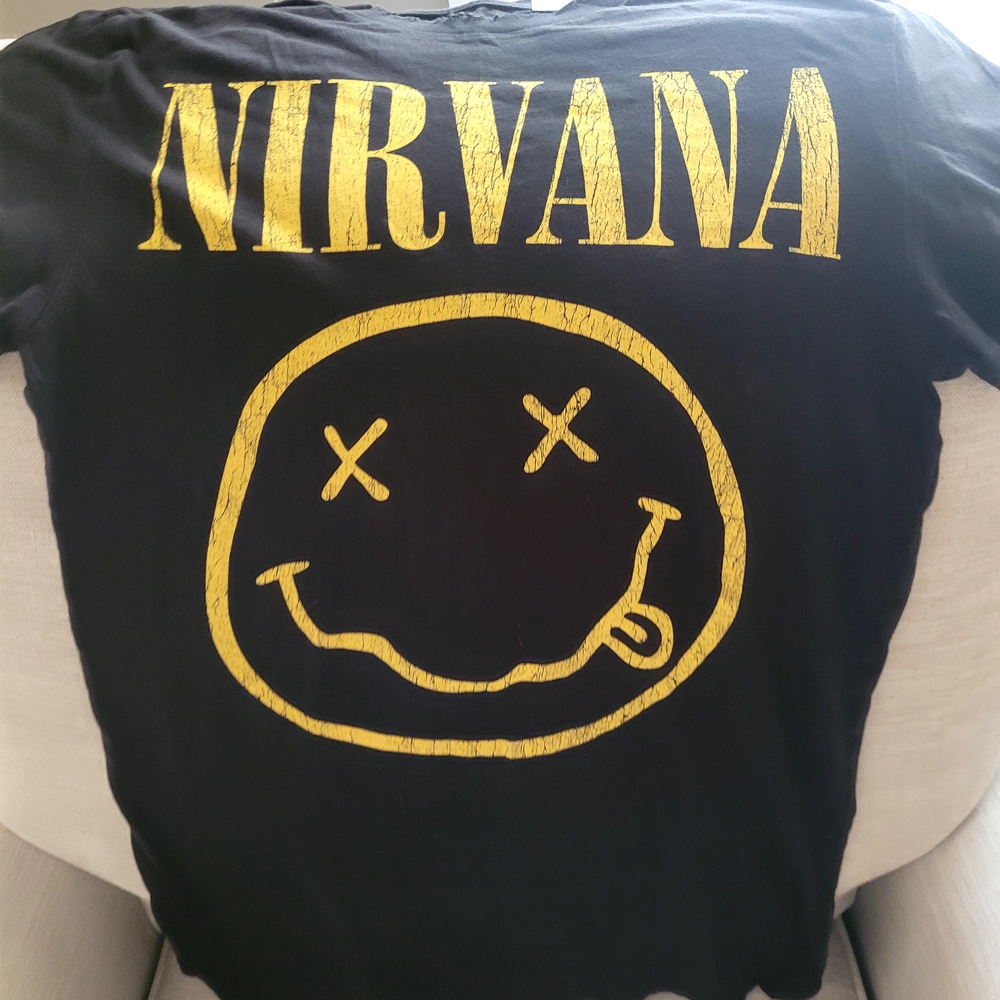 ADULT H&M Black and Yellow Nirvana  T-Shirt